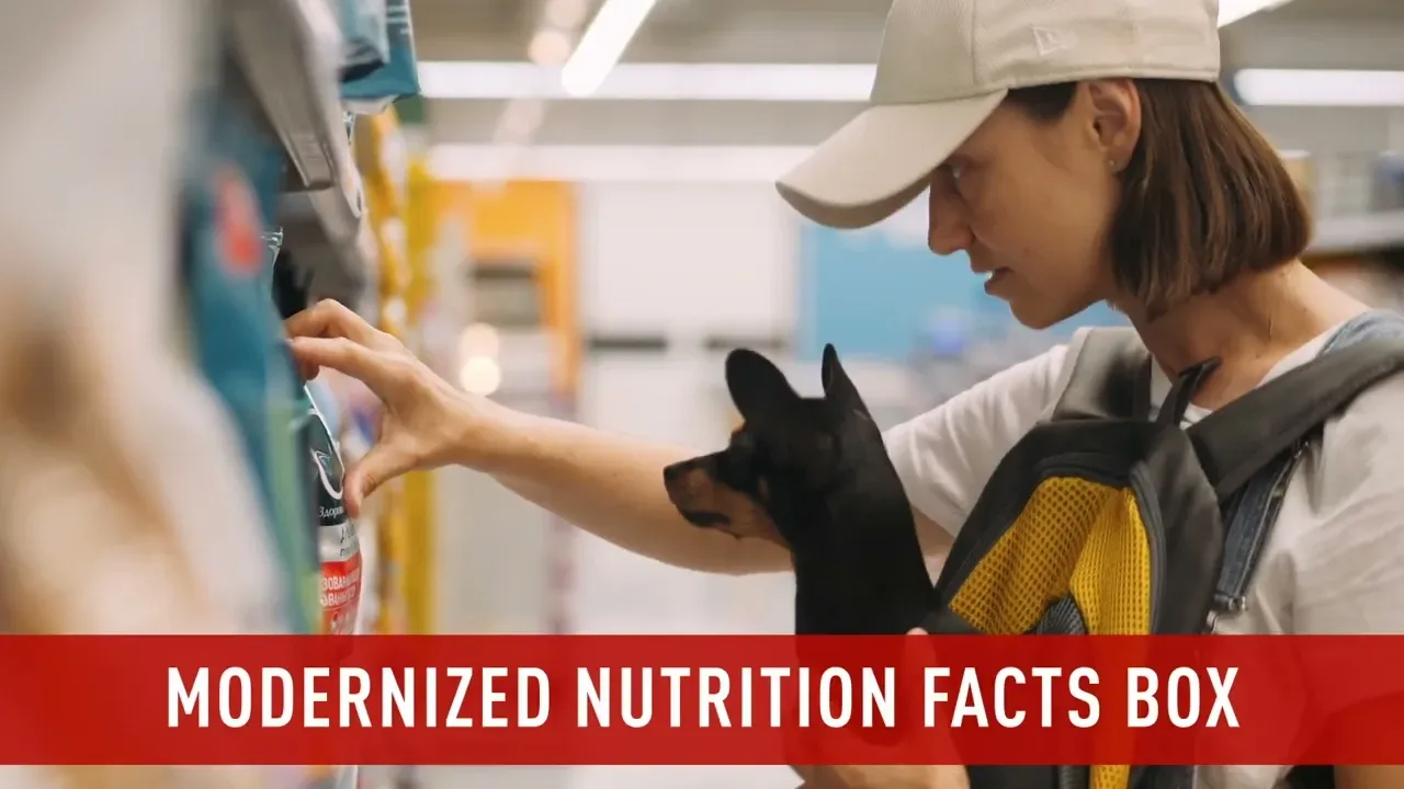 AAFCO video introducing the newly formatted pet food Nutrition Facts box